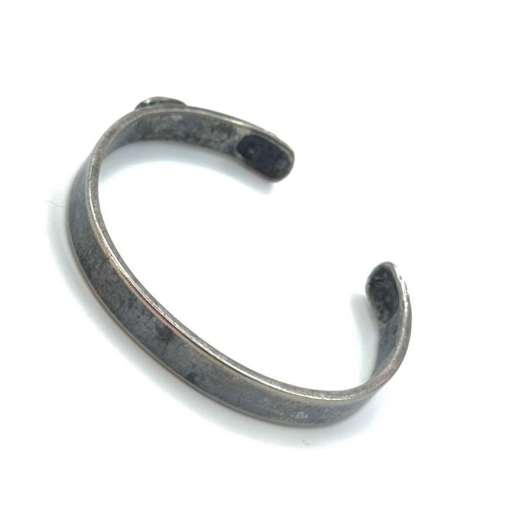 Until there's a cure  HIV  awareness silver  cuff bracelet
